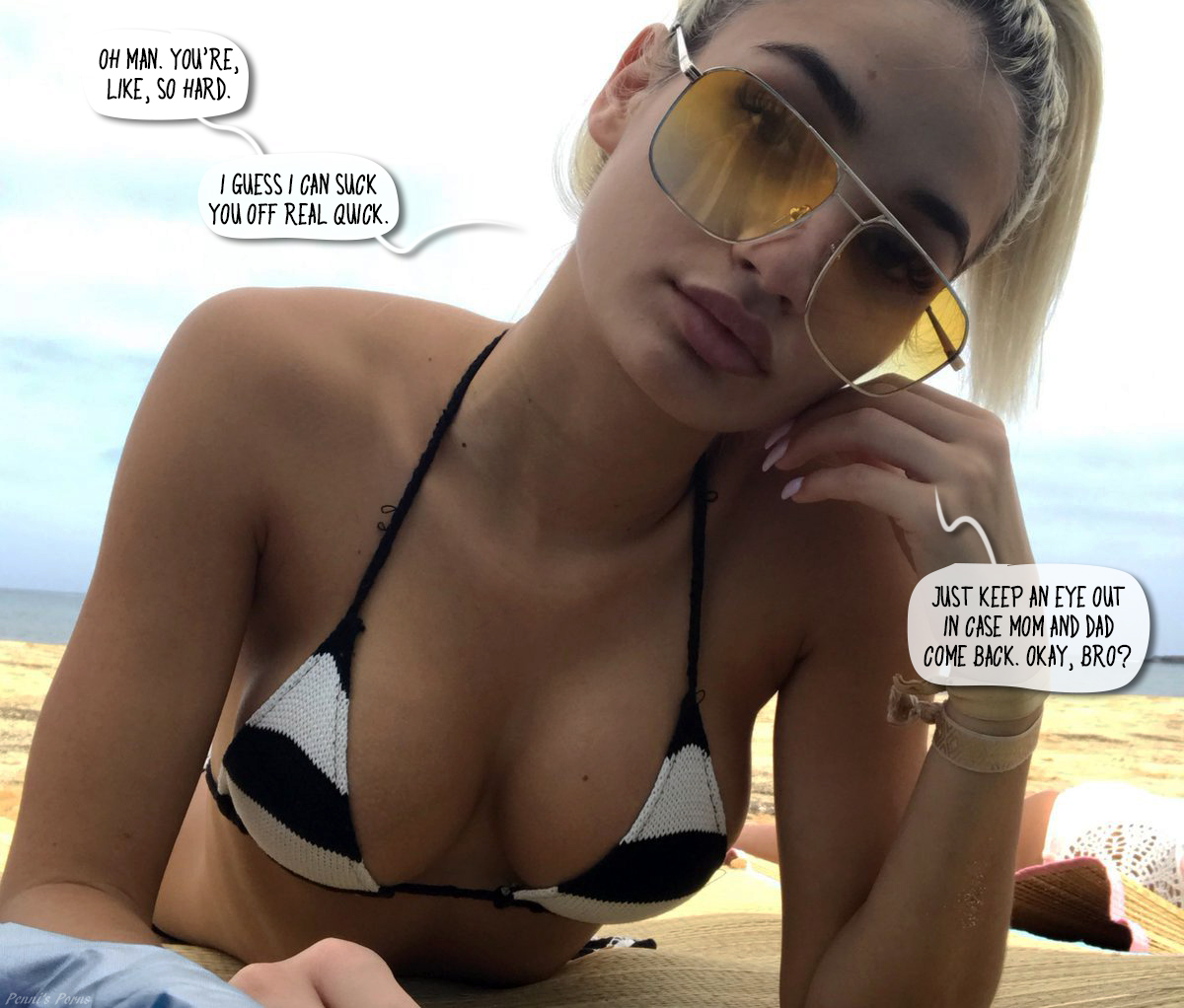 sensual jane is one of the sexiest women on planet earth #sister #brother #sisterbrother  #caption #teen #familycaptions #sisterteasing #beach #bikini #nonnude #nn #sunglasses #smalltits