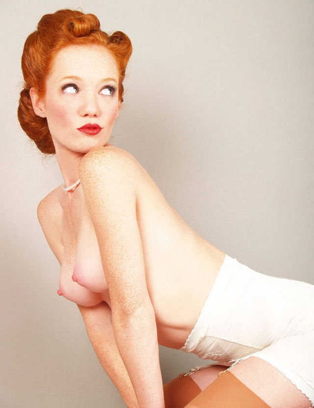 chubby milf flashing her tits pics fat content pics #clothed #freckles #ginger #lipstick #nonnude #pale #paleskin #pinup #redhead #vintage